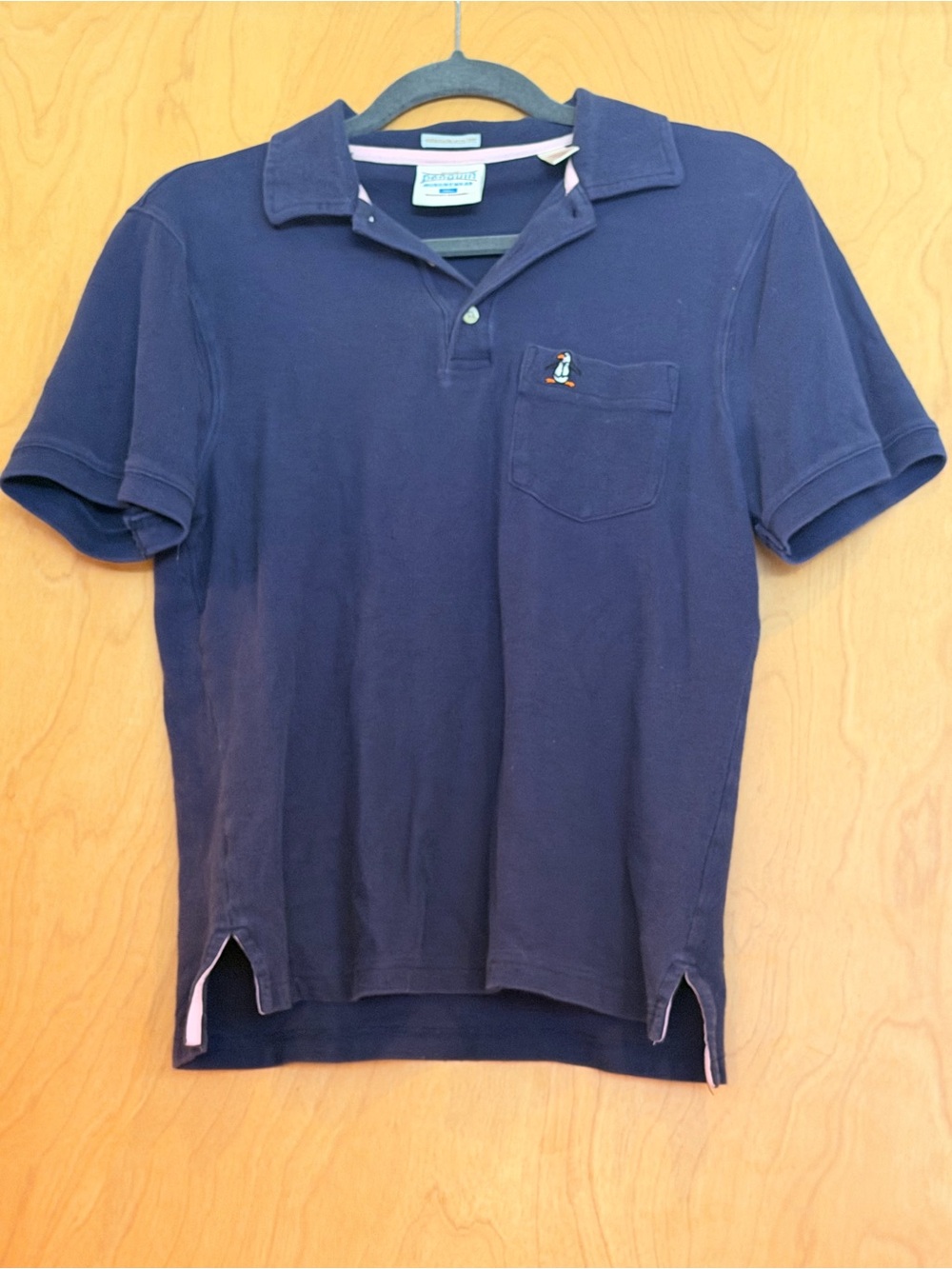 Original Penguin Navy Short-Sleeve Polo with Chest Pocket 🐧